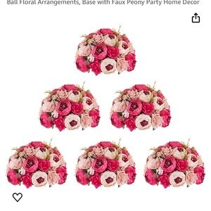 Artificial Flowers Balls Wedding Centerpieces 6 Pcs 13.3"